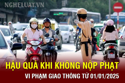 Hậu quả khi không nộp phạt vi phạm giao thông từ 01/01/2025