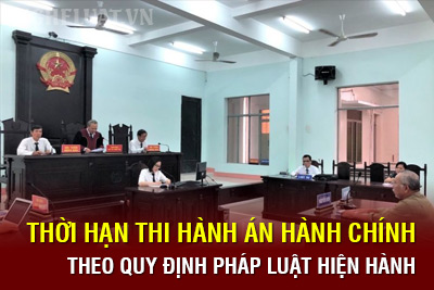 Thời hạn thi hành án hành chính theo quy định pháp luật hiện hành